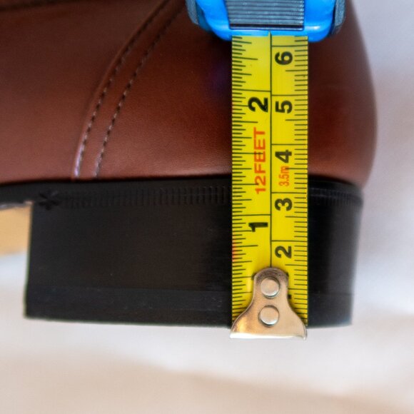 Gucci Leather & GG Logo Canvas Heeled 100 Loafers (IT/EU 38, US 7.5 - 8) - Picture 15 of 16